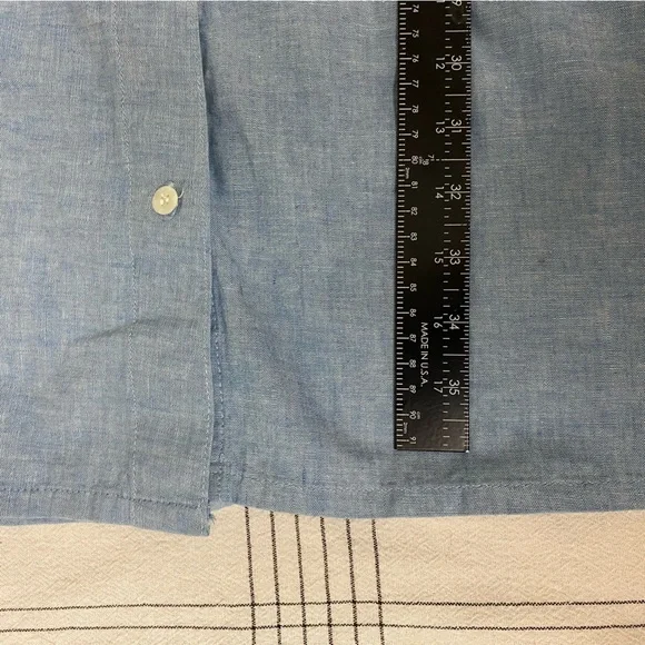NWT Vintage Woolrich Sleeveless Button Down Chambray Dress‎ Pockets Extra Large - Picture 8 of 8